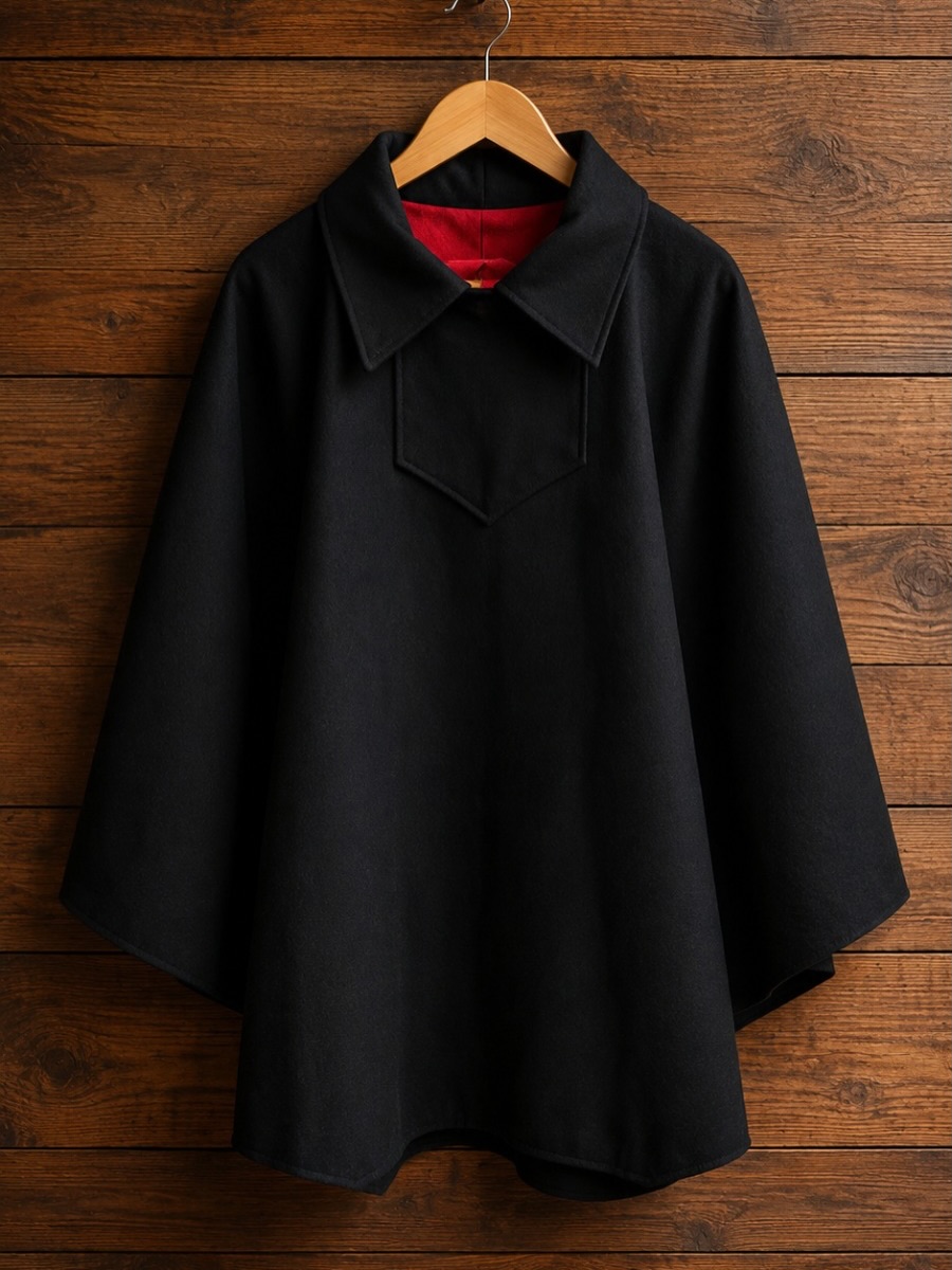 Poncho baeta preto Tapera